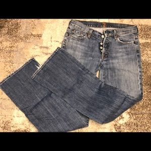 7 FOR ALL MANKIND BOY CUT BUTTON FLY JEANS